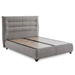 Тапицирано легло с дамаска в сив цвят