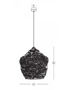 Пендел от естествен ратан и метал - схема