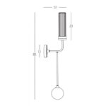 Стенен аплик с две тела в шампанско и опал-размери