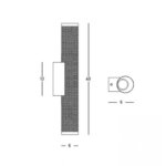 Стенен LED аплик с месингови детайли размери