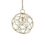 Голям сферичен пендел в златист цвят Ideal lux серия Konse - 1 тяло