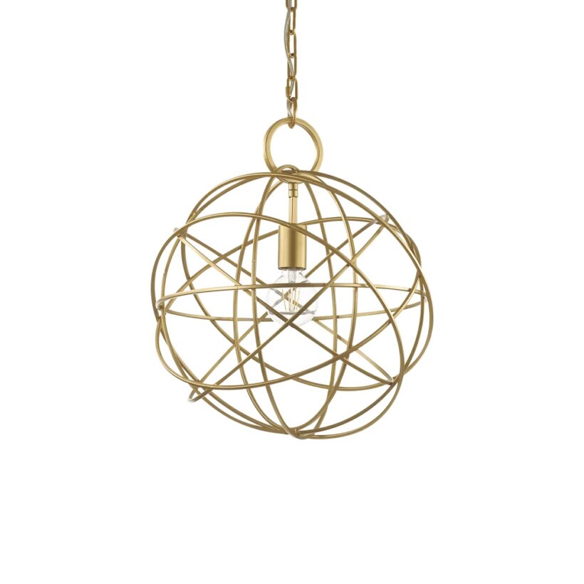 Голям сферичен пендел в златист цвят Ideal lux серия Konse - 1 тяло