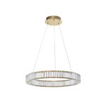 Кръгъл кристален полилей в златисто