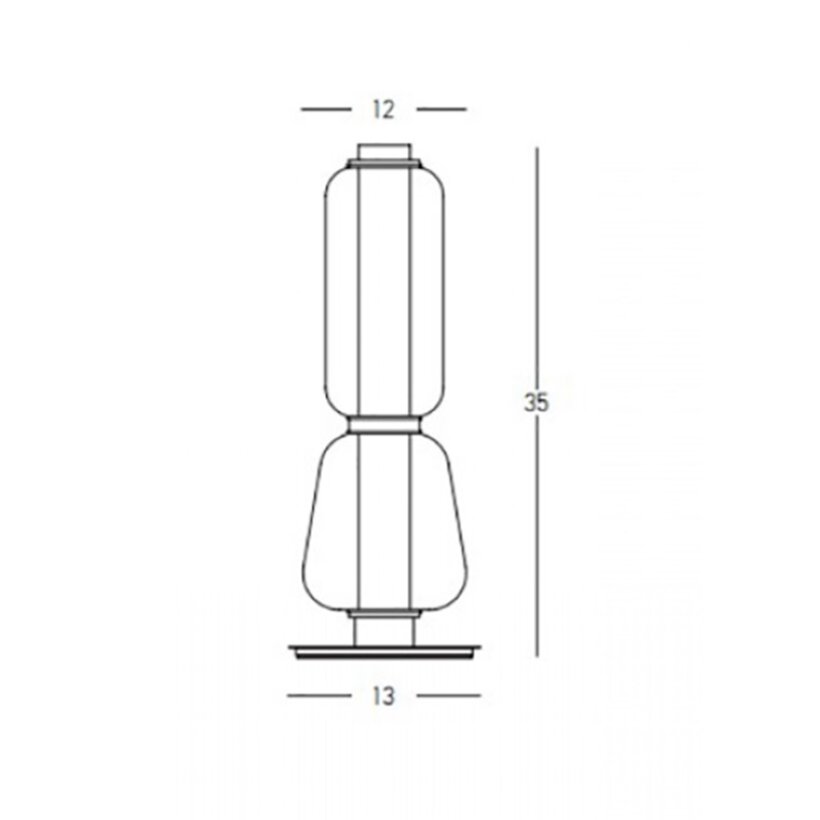 LED настолна лампа с две стъклени тела (2 цвята)
