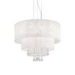 Полилей в бяло с кристални висулки Ideal lux серия Opera-размер 2