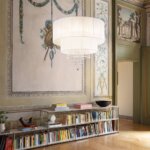Полилей в бяло с кристални висулки Ideal lux серия Opera-размер 3, примерна подредба