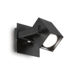 Аплик с насочване на светлината Ideal lux серия Mouse-размер 1, черен