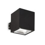 Фасаден аплик с двустранно осветяване Ideal lux серия Snif-квадрат, черен