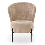 Кресло с овална форма-бежов, отпред