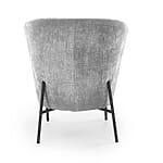 Кресло с овална форма-сив, гръб