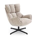 Модерно кресло за релакс с функция за въртене - бежов цвят
