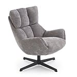 Модерно кресло за релакс с функция за въртене - сив цвята