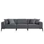 Разтегателен диван в сиво с опция за сън четириместен