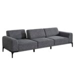 Разтегателен диван в сиво с опция за сън детайли