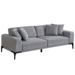 Разтегателен диван в сиво с опция за сън-триместен