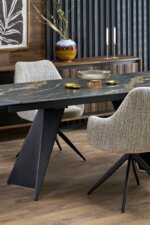 Разтегателна трапезна маса от синтерован камък Пит - интериорна