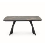 Разтегателна трапезна маса от синтерован камък Пит   отпред