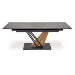 Разтегателна трапезна маса с изразителен дизайнерски стил - разтегната