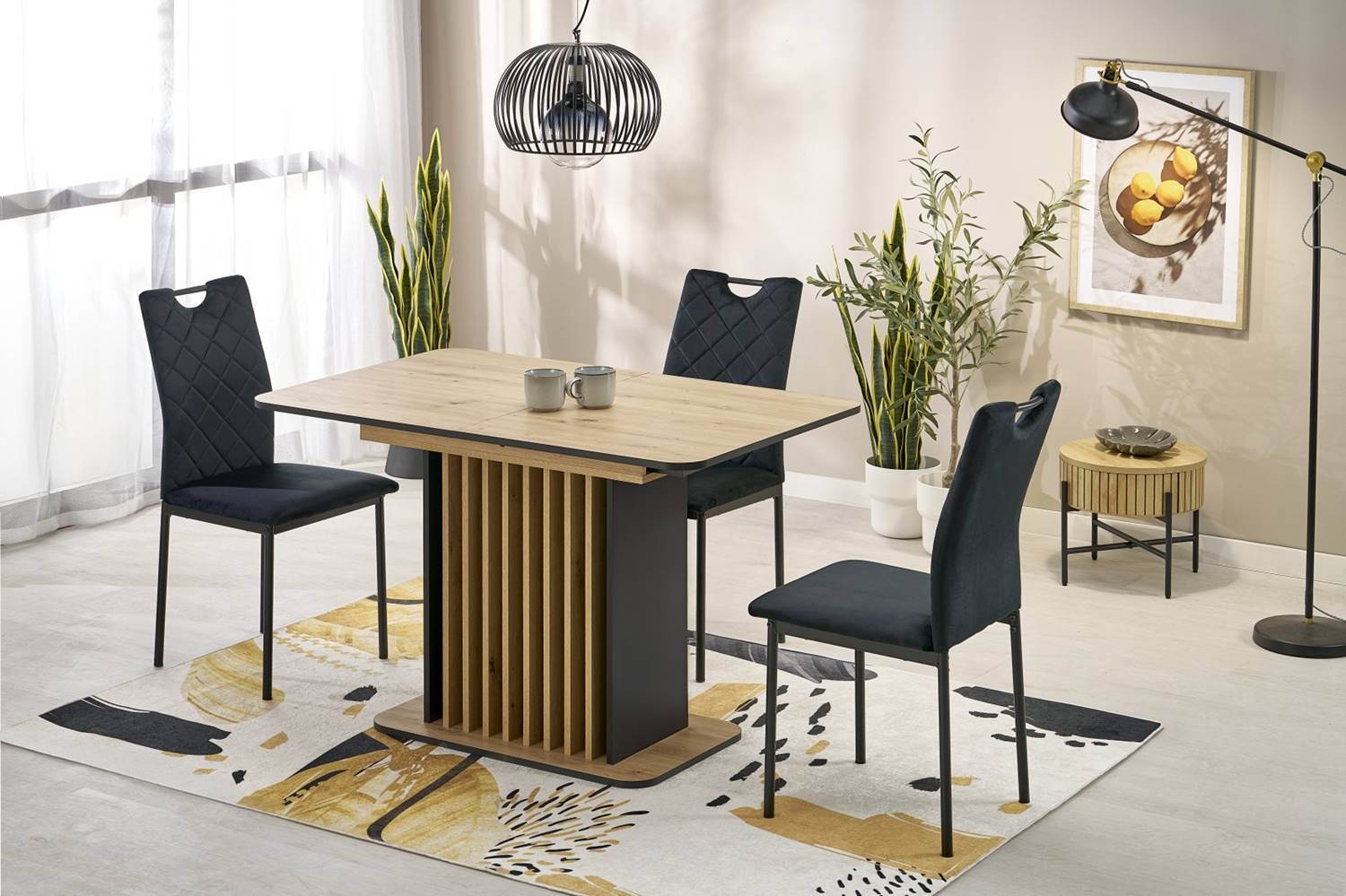 Разтегателна трапезна маса с правоъгълна форма Вили Разтегателна трапезна маса с правоъгълна форма Вили