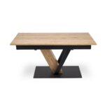 Разтегателна трапезна маса със светъл плот - правоъгълна