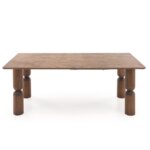 Разтегателна трапезна маса в цвят светъл орех