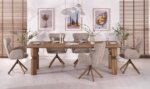 Разтегателна трапезна маса в цвят светъл орех-интериор
