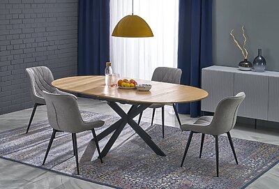 Разтегателна трапезна маса в натурален цвят Ани