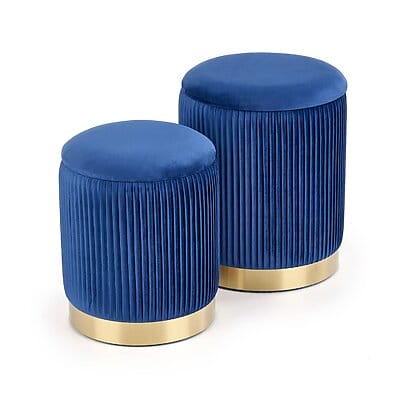 Сет плюшени табуретки с място за съхранение