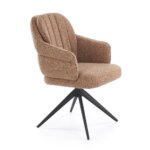 Трапезен стол с функция въртене - канела