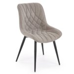 Tрапезен стол с текстилна дамаска в сиво