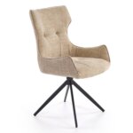 Трапезен стол в бежово с функция за въртене