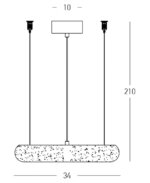 Дизайнерски пендел от естествен алабастър вариант 1, размери