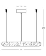 Дизайнерски пендел от естествен алабастър-вариант 2, размери