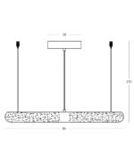 Дизайнерски пендел от естествен алабастър-вариант 3, размери
