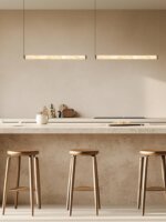 Дизайнерска висяща лампа с естествен алабастър-интериор