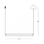 Дизайнерска висяща лампа с естествен алабастър-размери, вариант 1