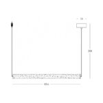 Дизайнерска висяща лампа с естествен алабастър-размери, вариант 2