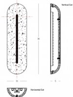 Луксозен аплик от естествен алабастър и месинг вариант 1, размери