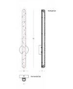 Луксозен аплик от естествен алабастър и месинг вариант 3, размери