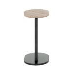 Помощна маса с метална основа и плот в цвят дъб сонома детайли