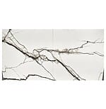 Разтегателна трапезна маса с плот имитиращ бял мрамор - снимка на плота