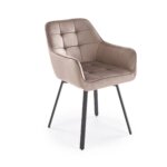 Трапезен стол с подлакътници - бежов