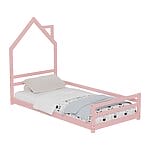 Ниско детско легло-розов