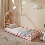 Ниско детско легло-розов, интериор