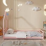 Ниско детско легло-розов, странично