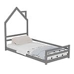 Ниско детско легло-сив