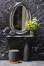 Стенно огледало с овална форма   интериорна