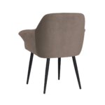 Трапезен стол с подлакътници в кафяв цвят - гръб