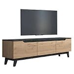 ТВ шкаф с плот като черен мрамор