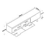 ТВ шкаф с плот като черен мрамор размери